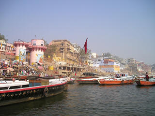 Ganges River holy boats