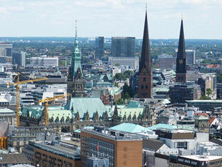 Hamburg city skyline